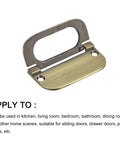 Bronze zinc 74mm ring pull handle for drawers and cabinets, hidden recessed flush mount design with mounting holes visible