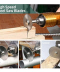 Heavy Duty Rotary Tool Cutting Wheel Set Including Diamond And Resin Blades For Crushing Through Glass Metal Wood Brick Without Breaking A Sweat Built Like Tanks For Hella Durability - high speed steel saw blades in action