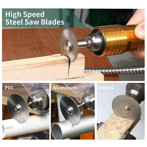 Heavy Duty Rotary Tool Cutting Wheel Set Including Diamond And Resin Blades For Crushing Through Glass Metal Wood Brick Without Breaking A Sweat Built Like Tanks For Hella Durability - high speed steel saw blades in action
