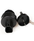 Ignition Key Switch For Ranger 1000 XP 1000 ATV UTV 4 Pin 3 Position Off Run Start Replacement Kit shown with connector and key