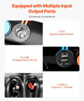 Hella Tough Group 24 27 Battery Box With Badass Double Strap Lockdown For 12V 24V Agm Lithium Marine Trolling Motor Rv Camper Solar Power Systems multiple input output ports with USB ports and cigarette socket