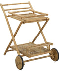 Premium Bamboo Serving Trolley Featuring Slick Smooth Rolling Casters For Easy Room To Room Transit And A Rock Solid Mobile Bar Or Kitchen Rolling Cart Option Built To Conquer Your Daily Grind Without Breaking A Sweat.