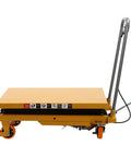 Heavy Duty Hydraulic Scissor Lift Table With Silent Electric Drive Built Like A Tank For Garage Crews delivering 330 lbs capacity.