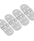 Stainless Steel Butler Tray Hinges for Folding Furniture and Computer Desk 4 Pieces with round edges, silver, heavy duty design.