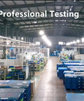 Factory interior showcasing production lines and equipment, labeled 'Professional Testing'
