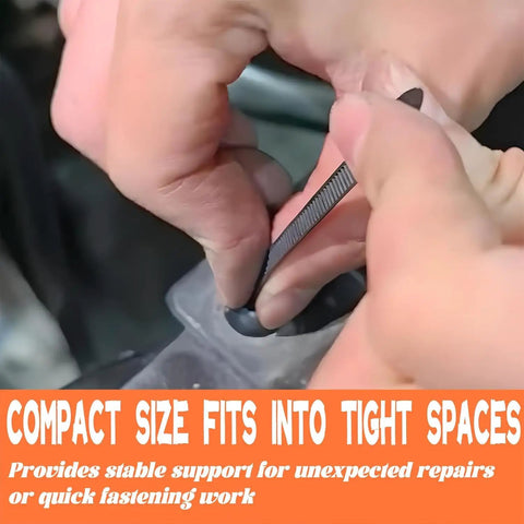Close-up of hands using a heavy duty cable tie buckles kit for cars and home 100pcs self locking zip ties and plastic retainer clips.