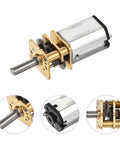 Three Pack 12V Micro DC Gear Motor With Metal Gearbox 30 RPM 12 Rated Torque 10mm Output Shaft 3mm Shaft 1:298 Reduction 1W Power