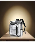 Super Heavy Duty ESD Safe Tactical Tool Backpack With Waterproof PVC Mesh Dividers And Clear Organizer Pouches spacious design showcased on a table