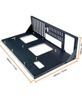 Heavy Duty Computer Open Case Rack For ATX Motherboards Featuring Reinforced Thickened Steel Platform and Triangular Mounting Brackets, 440mm x 265mm