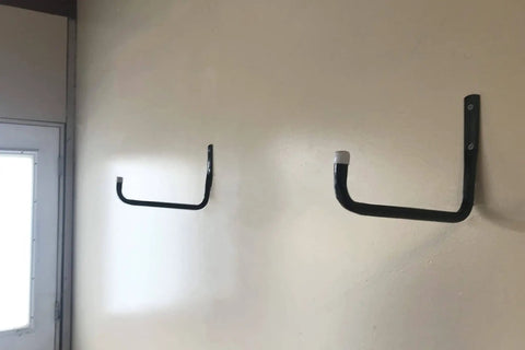 Heavy Duty Steel 10 Inch Garage Storage Utility Hooks 4 Pack Black Powder Coated Rust Resistant Wall Mount Hooks for Tools
