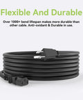 Beefy AC Power Cord For Korg Pro Arranger T2 And EXT2 61 Key Keyboard 100V 240V 50 60Hz Safe Overload Protected Studio And Stage Ready Replacement Lead coiled, featuring flexible and durable design.