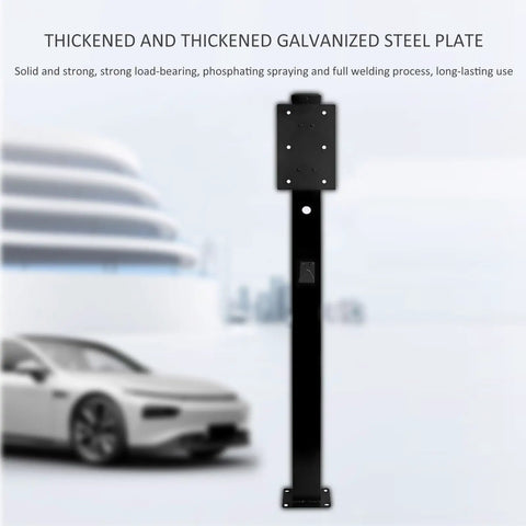 Heavy Duty Floor Mounted EV Chargers Built Like A Tank With Rustproof Steel Outdoor Electric Vehicle Charging Station, thickened galvanized steel plate.