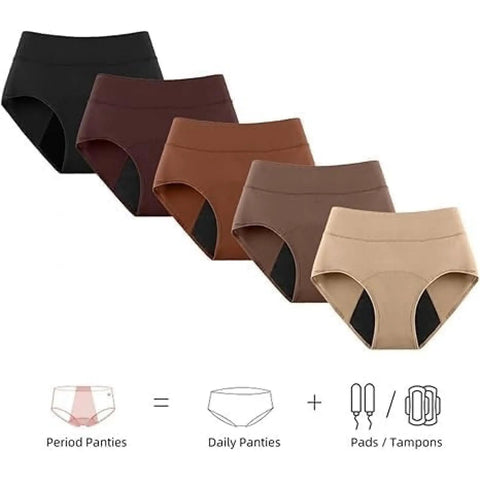 Game Changing Leakproof Incontinence Underwear Featuring Washable Cotton Briefs With Heavy Duty Absorbent Core And Waterproof Backing for various skin tones.