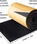 Heavy Duty Self Adhesive Acoustic Foam Panels For Home Studio And Man Cave Noise Reduction Sound Dampening in a rolled format.