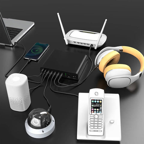 Compact 27000mAh 97.2Wh Battery Backup Power Station With 12V And 9V DC Outputs And 18W USB C PD And USB A Ports For Router Modem LED Lights CCTV Cameras And Smartphones Your Go To Backup Power For Home Or On The Road