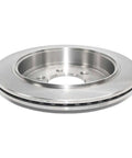 Rear beefed-up vented brake rotor with forged flange and induction-hardened raceways delivers precise ABS signaling