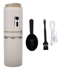 Score Fresh Sips Anywhere With This Ride Or Die Travel Coffee Maker Featuring A Compact Built In Grinder and Heat Proof Tumbler, portable brewer set.