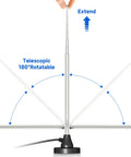 Strong Magnetic Base FM Radio Antenna Telescopic For Indoor Home Theater Receivers With Bluetooth HD FM And Universal Compatibility extended