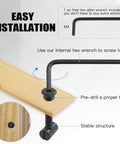 All In One M6 Hex Socket Cap Bolts And Barrel Nuts Kit 120 Pcs Black Finish assembly with hex wrench in wooden board