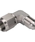 4AN Male To 4AN Female 90 Degree Swivel Stainless Steel Heavy Duty Brake Fitting Adapter Coupler for Brake Lines Clutch Lines Fuel Systems and Oil Pressure Applications, 304 stainless steel