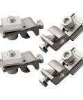 Heavy-Duty Solar Panel Mounting Bracket Clamps With Nickel-Plated Aluminum Grounding Lugs And Fasteners, 4-Pack