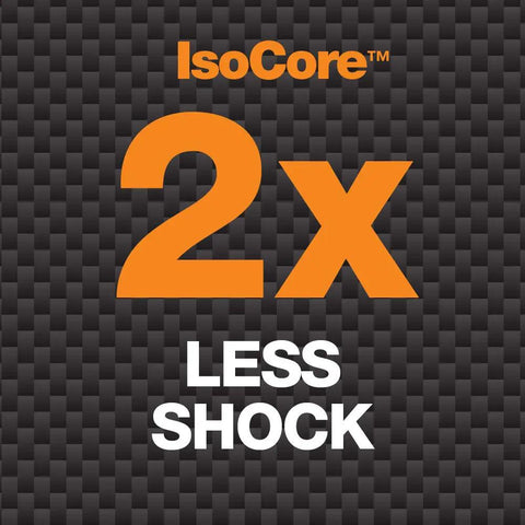 IsoCore 4 lb Sledge Hammer for Demolition and Driving with Shock Reduction highlighting 2x less shock performance