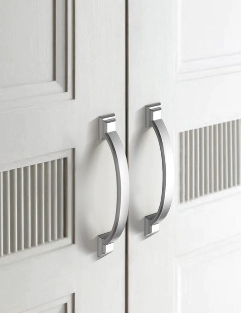 10 Pack 4 Inch Satin Nickel Cabinet Pulls Zinc Alloy Drawer Handles For Kitchen Cabinets And Dressers Durable Arch Design