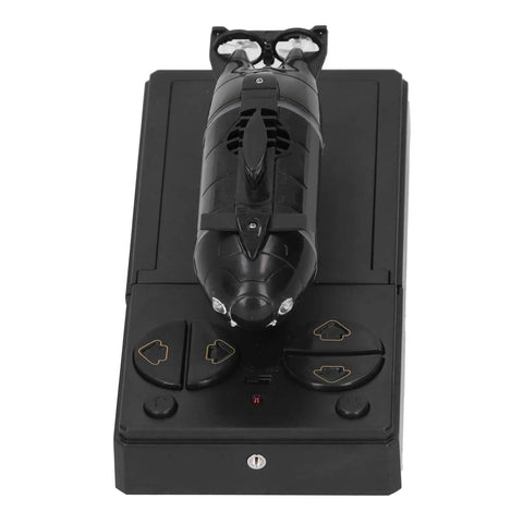RC Submarine Remote Control Toy for Kids 2.4G Six Channel Model With Water Activated Safety System on black base