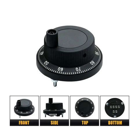 Plastic Handwheel Pulse Generator With 61mm Dial 100 Pulse Dual Voltage 5V And 24V 4 Pin Or 6 Pin Connector Manual Pulse Rotary Encoder