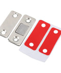 Magnetic Door Catch Set Ultra Thin Stainless Steel 8 Pack For Cabinets Drawers And Wardrobes with red adhesive strips