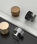 Six Pack Matte Black Cabinet Knobs Heavy Duty Solid Kitchen Pulls Drawer Hardware For Bathrooms Cabinets Rust Proof Anti Corrosion Easy Install Durable Metal Handles For Modern Cabinets And Furniture Upgrade, 45 mm metal knob
