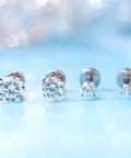 Nailed It 20G Titanium Screw Back Earrings For Sensitive Ears Men Women Hypoallergenic Nickel Free Implant Grade F136 Titanium with diamonds