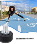 Two Pack Adjustable Rubber Toe Stoppers For Quad Skates Durable Brake Block Replacement with skater on a blue track