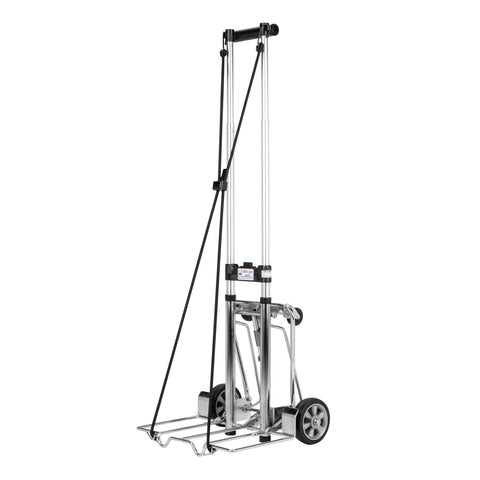 Remin Kart A Bag Tri Kart Heavy Duty Utility Cart with telescopic handle and steel frame, folded position, two wheels visible