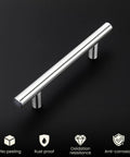 25 Pack Of Knockout 3 Inch Center To Center Brushed Nickel Cabinet Pulls Heavy Duty Stainless Steel Drawer Handles For Kitchens And Pantries With A Sharp Modern Edge close-up view on a black background