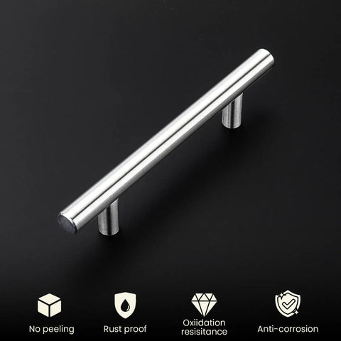 Single stainless steel drawer pull from the 50 Pack 3 Inch Center To Center Brushed Nickel Cabinet Handles For Kitchen Cabinets And Dressers