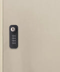 Mechanical Combination Door Latch Password Lock For Steel Cabinets And Lockers mounted on beige cabinet door