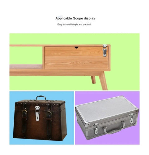 Spring Loaded Toggle Latches Four Pack Clasp Closures For Boxes Crates And Storage Cases With Quick Open Lever on furniture and cases