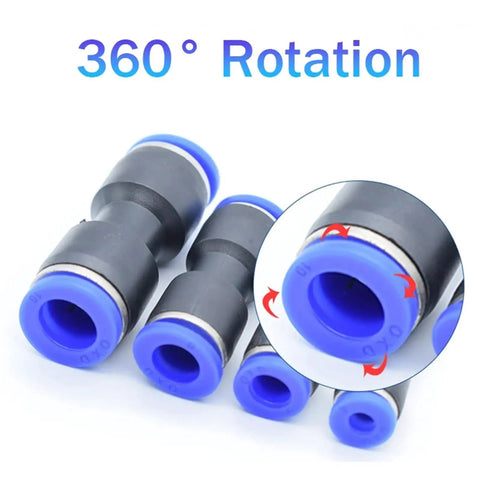 Push In Pneumatic Fittings Plastic Connectors For Air And Water Hose Tubes 4mm 6mm 8mm 10mm 12mm 14mm 16mm Straight Quick Connectors 100