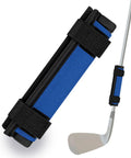 Stripe Golf Swing Weight For Practice And Warm Up, Multi Club Training Weight To Build Muscle Memory, Navy Finish attached to club