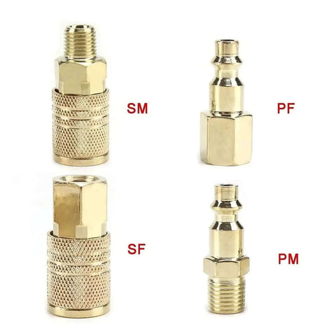 Real Deal One Quarter Inch NPT Quick Coupler Tool Connector Socket for Air Line Hose with Rust Proof Coat and Tight Seal Just for Serious Garage Crew and Pros Who Want Top Tier Quality Every Time brass quick-connect fittings