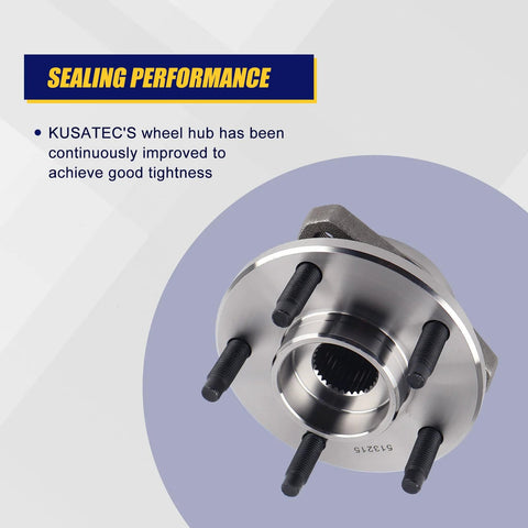 Front view of Front Wheel Bearing And Hub Assembly 513215 for Malibu 2004-2007, Pontiac G6 2005-2007, 5 lug, non-ABS