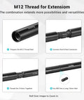 M12 thread rod assembly steps for Kickass Aluminum 15mm Camera Rod Kit With Tight Fitting M12 Thread Connectors Built Badass For DSLR Video Rigs Matteboxes And Follow Focus Mounts Offering Unmatched Alloy Durability.