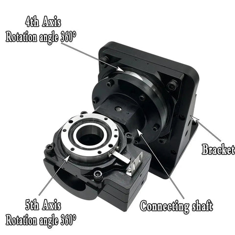 Premium Hollow Rotary Platform Indexing Table For CNC Routers with 360° rotation, minor parts illustrated for clarity.