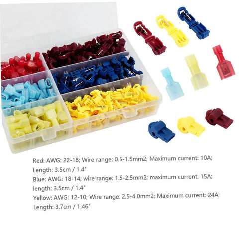 Badass 200 Piece Premium Heat Shrink Wire Terminal Kit Waterproof Marine Auto Crimp Weather Pack Connectors set in organizer