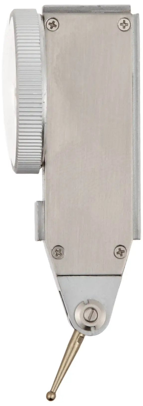 Horizontal Dial Test Indicator With 1 Inch Dial, 0-0.030 Inch Measuring Range, 0.0005 Inch Graduations, Includes 0.040, 0.080, 0.120 Inch Contacts, Bidirectional Rotation, Auto Reversal, Dovetail Mounts, Jeweled Movement, Black