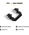 Mazda RX-8 2004-2011 Hart Full Brake Rotor Kit Drilled And Slotted Black Finish bracket component image