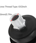 Close-up of G1/2 inch threaded inlet on 2 Pack Portable Air Compressor Mufflers Kit with Half Inch Threaded Inlet Silencers.