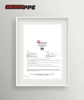 Framed OSHA certification document for Pacific PPE