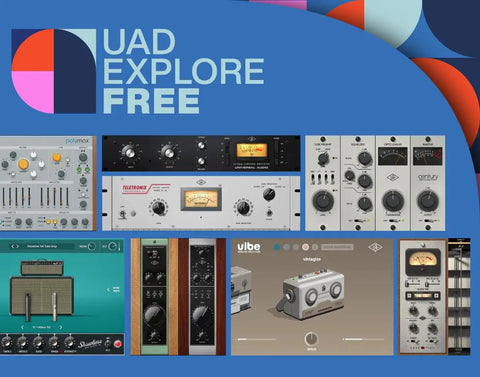 Graphic of UAD plug-ins, compatible with Volt 2 USB Audio Interface With Vintage Preamp Mode And 24-Bit 192 KHz Conversion